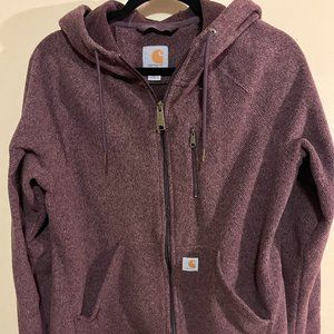 Women's Carhartt Thick Fleece Purple Hooded Jacket Size M (8/10)